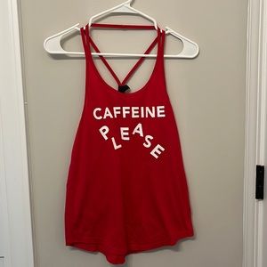 Aeropostale "Caffeine Please" Graphic Tank Top